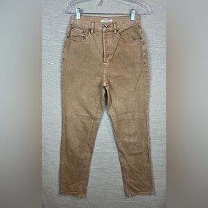 Pacsun Size 26 Dad Jean Button Fly High Rise Tapered Leg Copper Denim Jeans